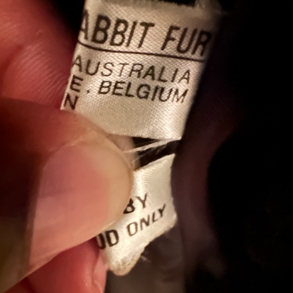 Vtg Gen Paulson Fairmount Olympic Hotel US Rabbit Black Genuine Fur Coat Lux 50s - Picture 14 of 14